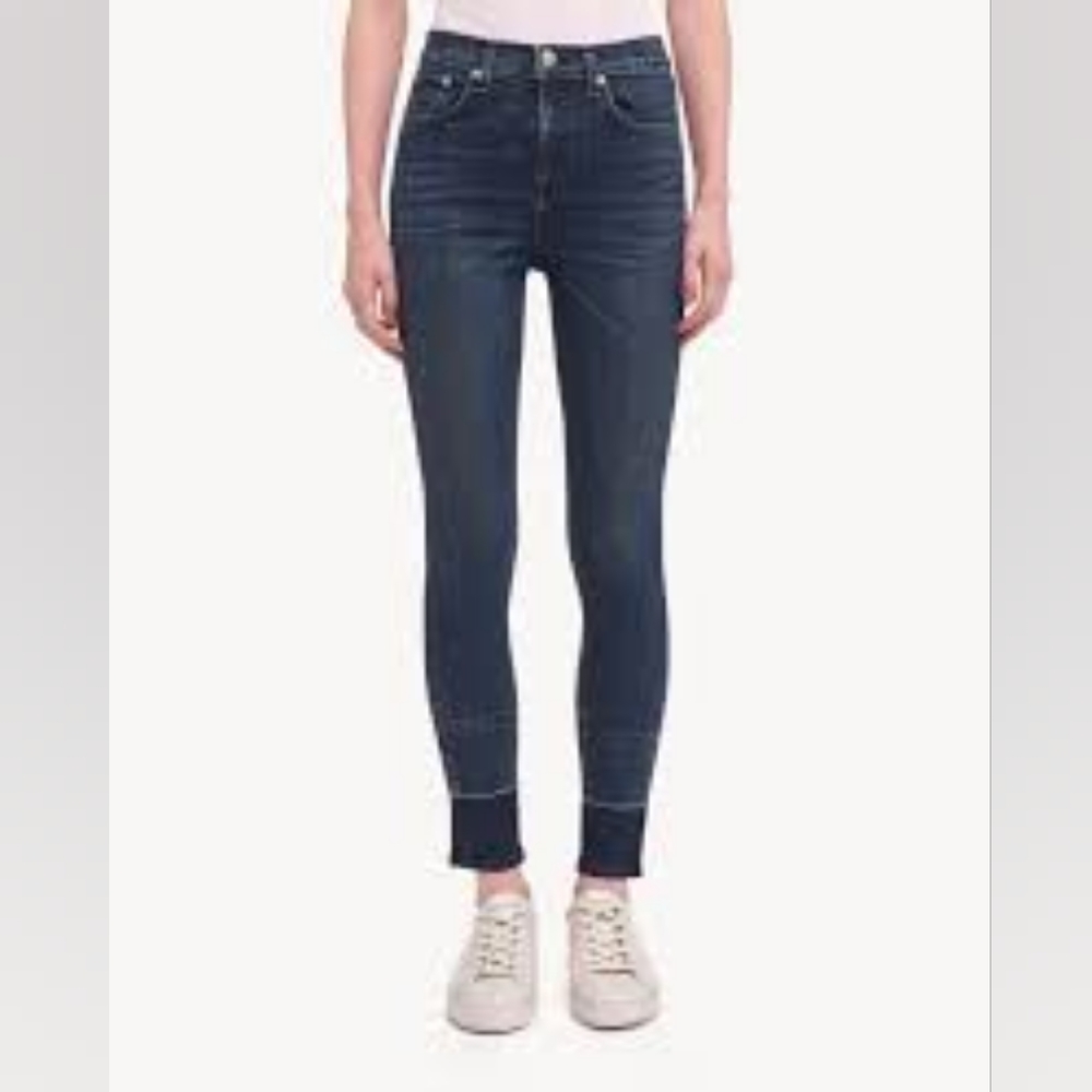 Rag & Bone High Rise Ankle Skinny Jean in Vee